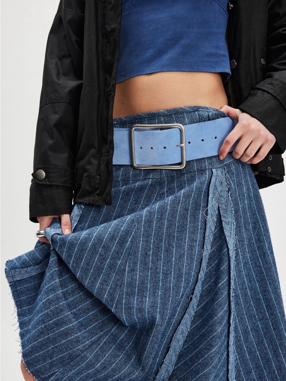 Free People Suede Hex Belt- S/M